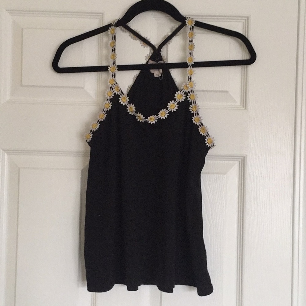 Pacsun's LA Hearts Brand Daisy and Black Tank Top